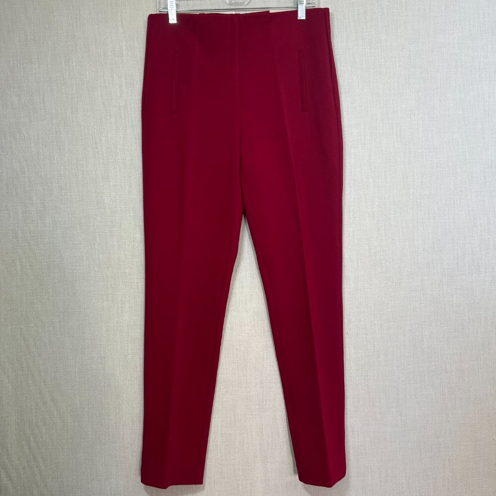 Chico's So Slimming Juliet Straight Pant, Size 1R, NWT: Color Mulberry Red